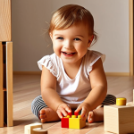 **

Cute toddler playing with PLA building blocks, smiling, safe environment, warm lighting.

**