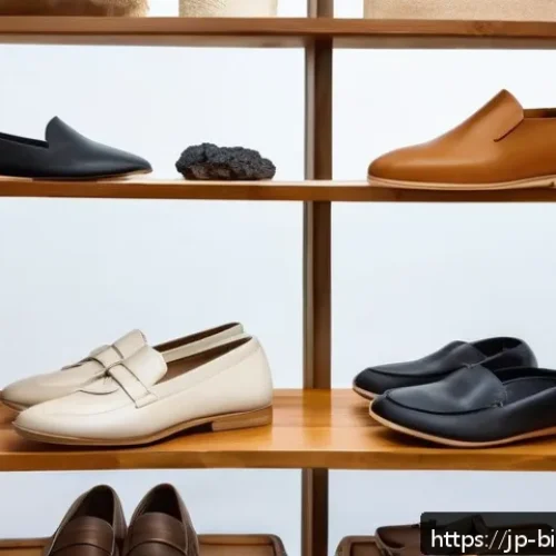 바이오패브릭의 국제적 협력 사례 - A close-up shot of a modern fashion atelier showcasing luxurious mushroom mycelium leather products,...
